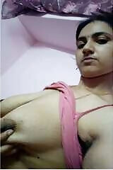 Hot Looking Telugu Girl For Money Strips Off, Showing Her Breasts and Pussy