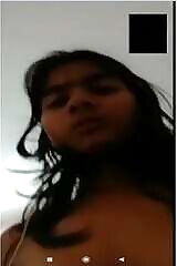 Exclusive Cute View of Indian Girl Desi Showing Her Tits and Pussy On Video Call