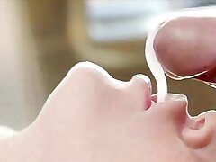 cum swallow-cute-fitness-girl