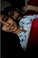 Sexy girl from Bangla shows her tits by pushing and humping