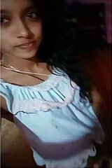 Sexy Girl Taping Her Selfies for Lover