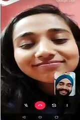 Pretty Panjabi Girl Shows Her Boobs to Lover on Video Call