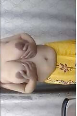 Celebrity Model Desi With Camera Showing Her Big Boobs Live