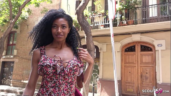 German Scout meets teen girl with big breasts for an odd job talk