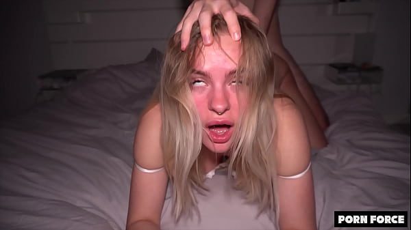 Busty blonde teen gets fucked hard by multiple guys