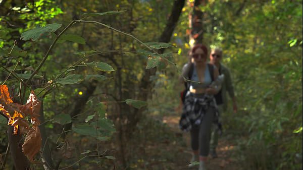 Step mom sleeps with step son under trees while they enjoy sex games